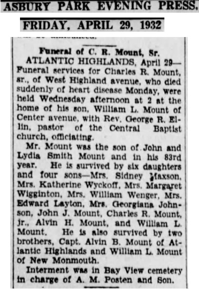 Charles R. Mount Obituary