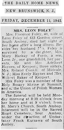 Florence Haynes Foley Obituary