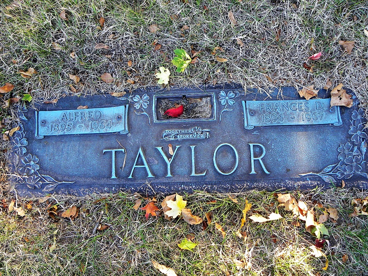 Frances (Miller) Wyckoff Taylor Grave in Greenwood Cemetery