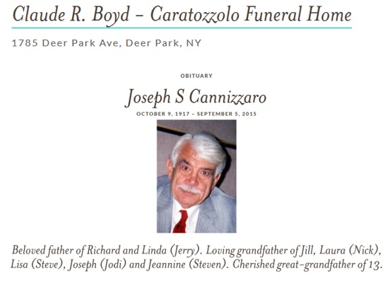 Joseph Cannizzaro Obituary