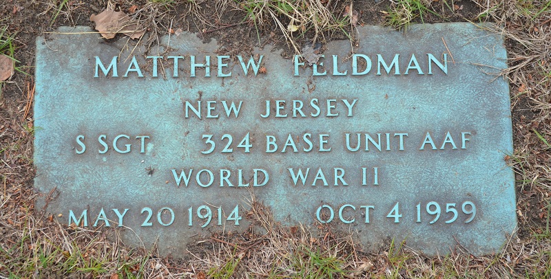 Matthew Feldman Grave in Shoreland Memorial Gardens Cemetery