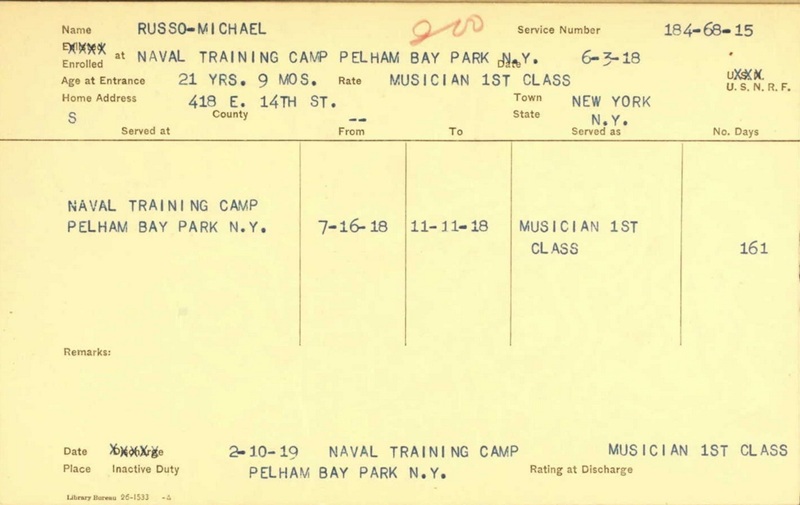 Michele Russo Naval Training Camp Registration