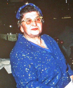 Nanny in her blue dress