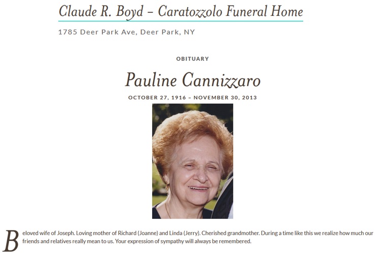 Paulina Amodio Cannizzaro Obituary