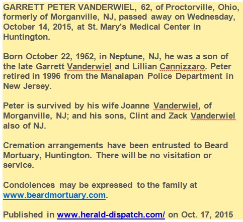 Garret Peter Vanderweil Obituary