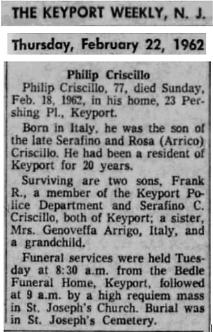 Philip Criscillo Obituary