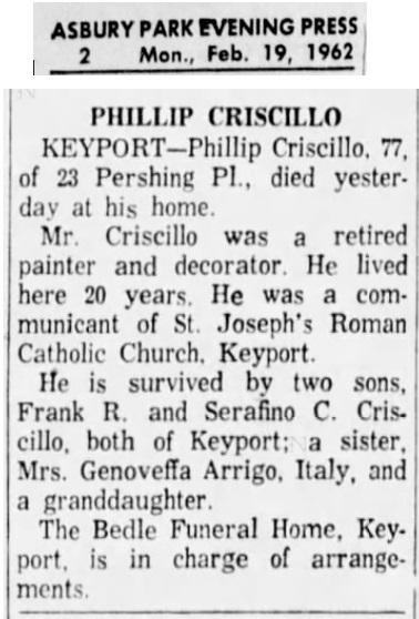 Philip Criscillo Obituary