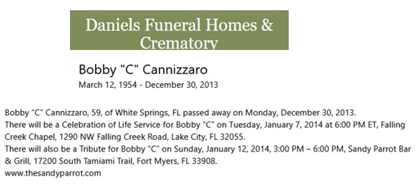 Robert Cannizzaro Obituary