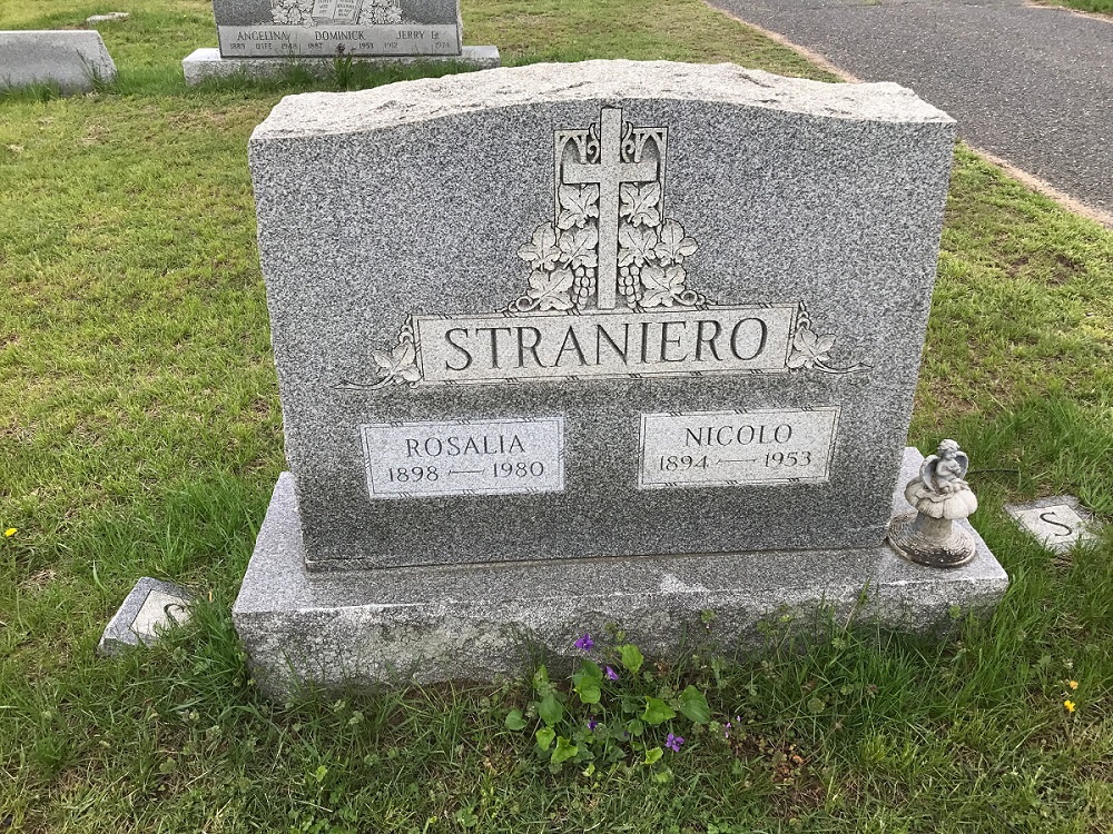 Straniero Grave in St. Joseph's Cemetery