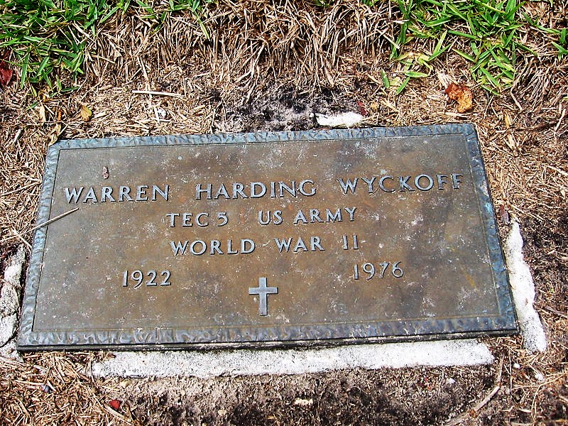 Warren H. Wyckoff Grave Marker